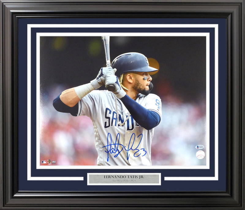 Fernando Tatis Jr. Autographed Framed 16x20 Photo San Diego Padres Beckett BAS Stock #197152