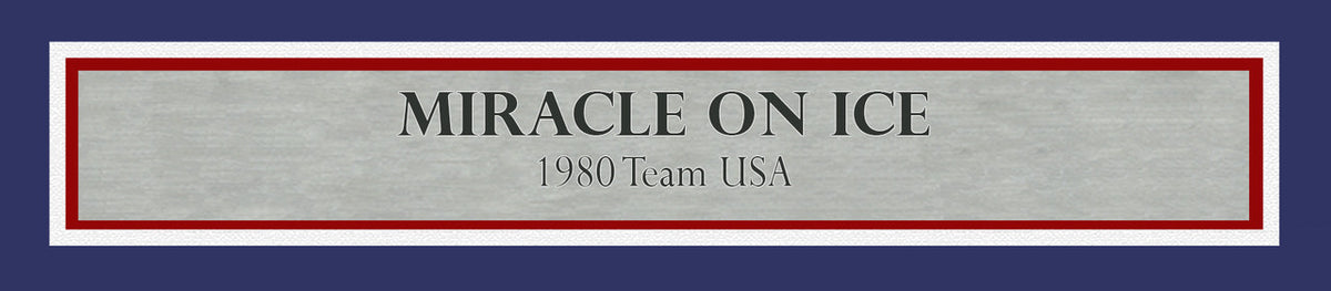 1980 Team USA Miracle on Ice Autographed Framed White Jersey "Do You Believe In Miracles?!" With 18 Signatures Including Eruzione & Craig Beckett BAS Witness Stock #262550