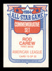 Rod Carew Autographed 1985 Topps All Star Set Card #13 California Angels SKU #186694