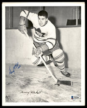 Fleming Mackell Autographed 1945-54 Quaker Oats 8x10 Photo Toronto Maple Leafs Beckett BAS #Y92495