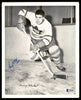 Fleming Mackell Autographed 1945-54 Quaker Oats 8x10 Photo Toronto Maple Leafs Beckett BAS #Y92495