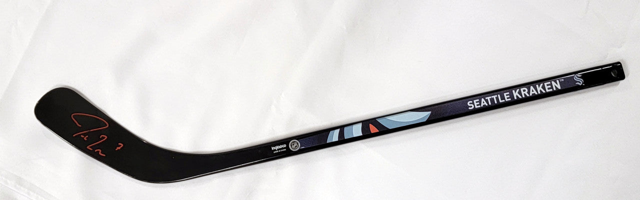 Jordan Eberle Autographed Black Inglasco 24" Mini Stick Seattle Kraken Fanatics Holo #B299859