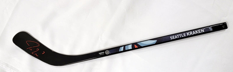 Jordan Eberle Autographed Black Inglasco 24" Mini Stick Seattle Kraken Fanatics Holo #B299859