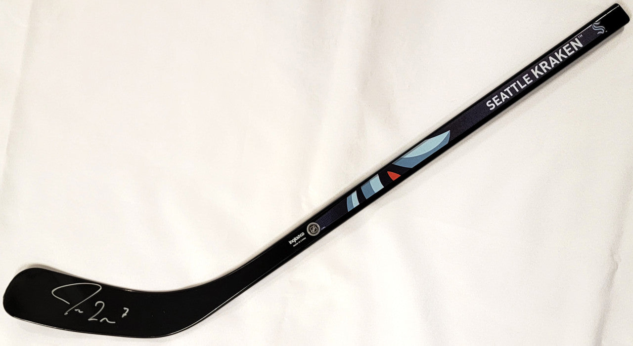 Jordan Eberle Autographed Black Inglasco 24" Mini Stick Seattle Kraken Fanatics Holo #B296098