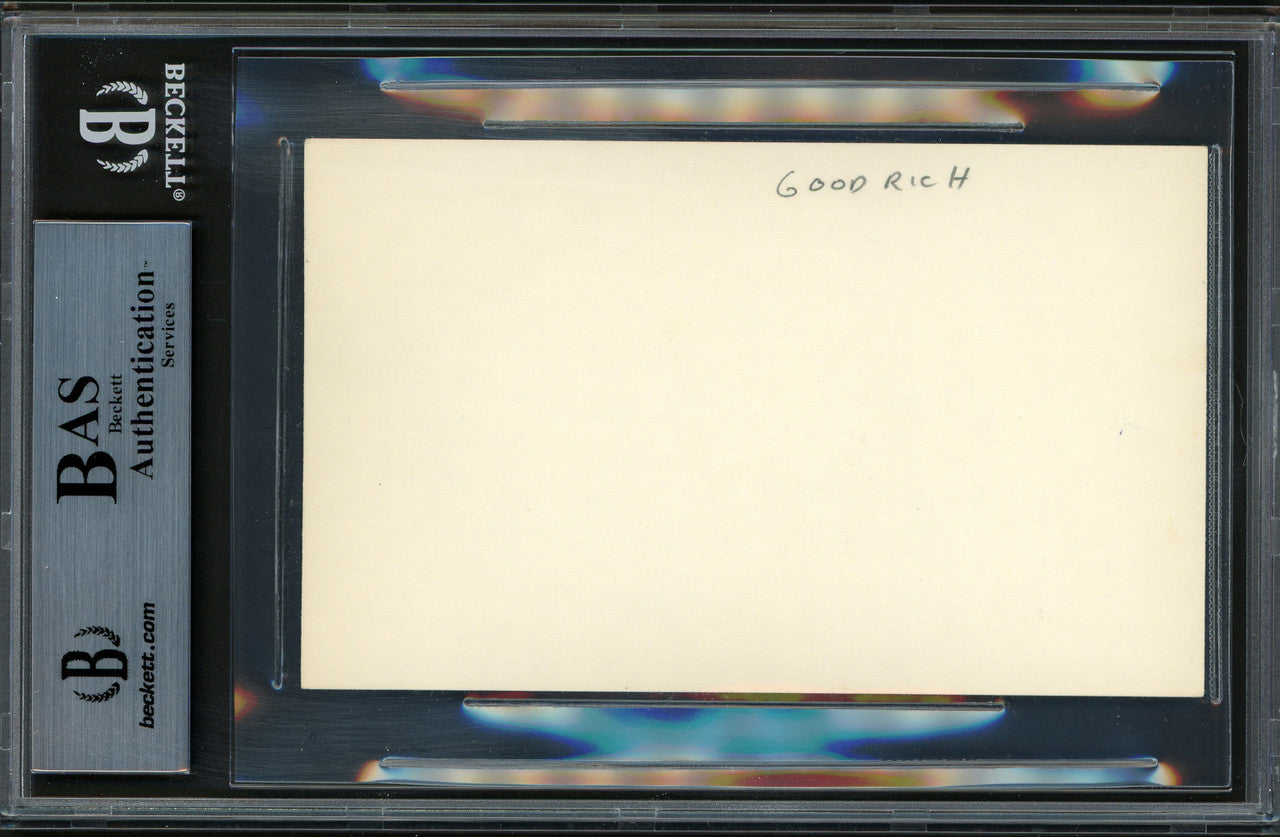 Jimmy Goodrich Autographed 3x5 Index Card 1925 Lightweight Champion "To Bob" Beckett BAS #12516828