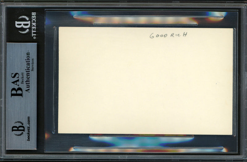 Jimmy Goodrich Autographed 3x5 Index Card 1925 Lightweight Champion "To Bob" Beckett BAS #12516828