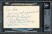 Jimmy Goodrich Autographed 3x5 Index Card 1925 Lightweight Champion "To Bob" Beckett BAS #12516828