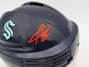 Adam Larsson Autographed Seattle Kraken Blue Mini Helmet MCS Holo #97383