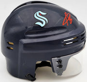 Adam Larsson Autographed Seattle Kraken Blue Mini Helmet MCS Holo #97383