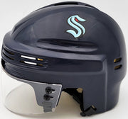Adam Larsson Autographed Seattle Kraken Blue Mini Helmet MCS Holo #97383