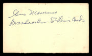 Gus Mancuso Autographed 3.25x5.5 Government Postcard St. Louis Cardinals SKU #201390