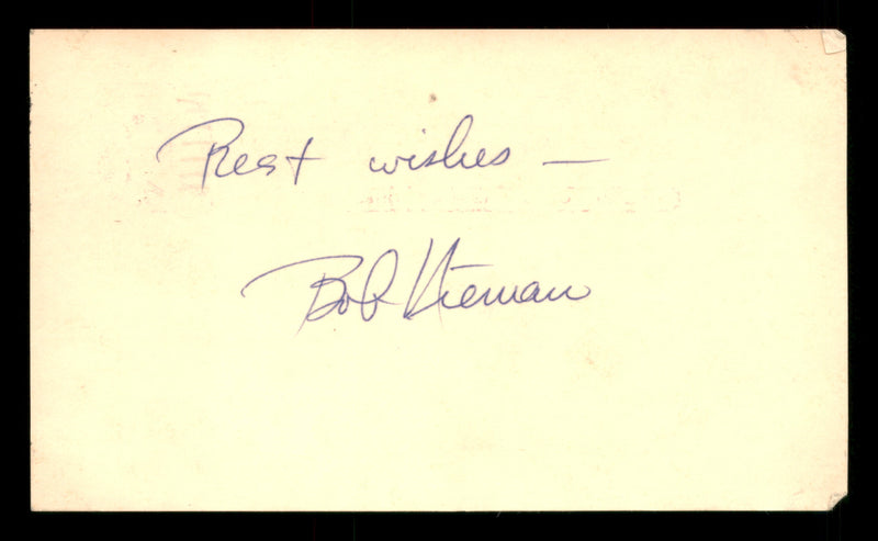 Bob Nieman Autographed 3.25x5.5 Government Postcard Detroit Tigers "Best Wishes" SKU #201391