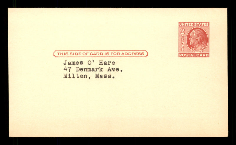 Mickey Grasso Autographed 3.25x5.5 Government Postcard Cleveland Indians "Best Wishes" SKU #201408