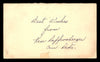Ken Raffensberger Autographed 3.25x5.5 Government Postcard Cincinnati Reds "Best Wishes" SKU #201414