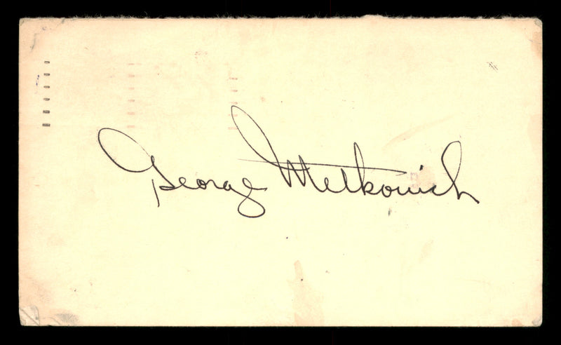 George Metkovich Autographed 3.25x5.5 Government Postcard Boston Red Sox SKU #201422