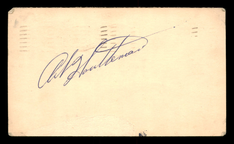 Art Houtteman Autographed 3.25x5.5 Government Postcard Detroit Tigers SKU #201429