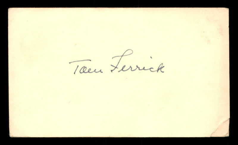 Tom Ferrick Autographed 3.25x5.5 Government Postcard New York Yankees SKU #201432