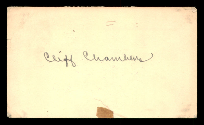 Cliff Chambers Autographed 3.25x5.5 Government Postcard Chicago Cubs SKU #201465