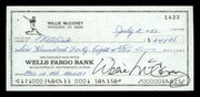 Willie McCovey Autographed 2.75x6 Check San Francisco Giants 1433 SKU #201490
