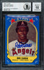 Rod Carew Autographed 1981 Fleer Sticker Card #40 California Angels Auto Grade 10 Beckett BAS #12511101