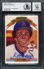Rod Carew Autographed 1982 Donruss Diamond Kings Card #8 California Angels Auto Grade 10 Beckett BAS Stock #186050