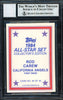 Rod Carew Autographed 1984 Topps All Star Set Card #26 California Angels Auto Grade 10 Beckett BAS #12510583