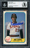 Rod Carew Autographed 1981 Fleer Card #268 California Angels Beckett BAS #12511876