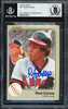 Rod Carew Autographed 1983 Fleer Card #81 California Angels Beckett BAS #12511911