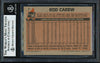 Rod Carew Autographed 1983 Topps Drake's Card #3 California Angels Beckett BAS #12511921