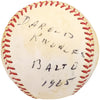 Darold Knowles Autographed Official Spalding Baseball Baltimore Orioles Beckett BAS #Y93055