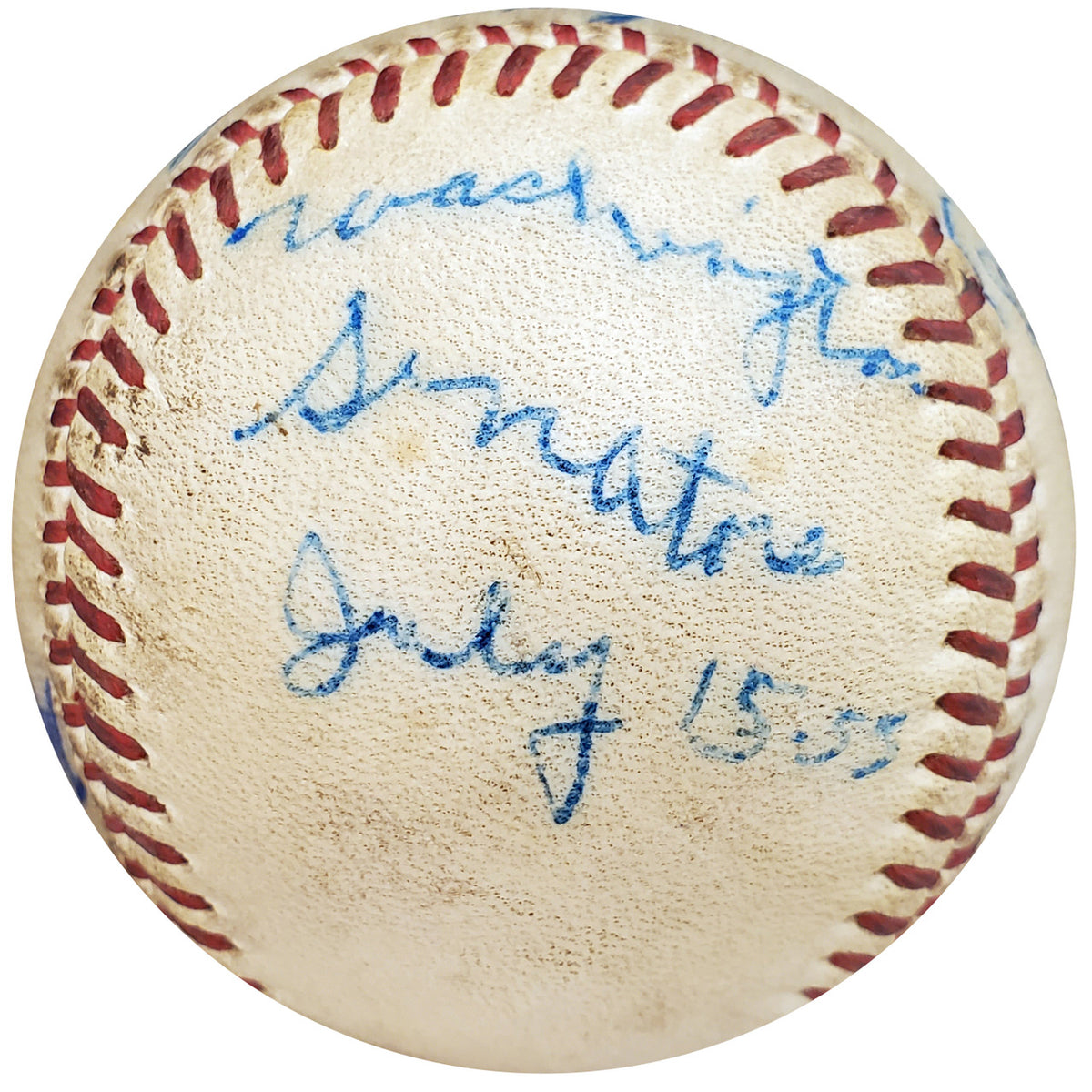 1955 Washington Senators Autographed Official NL Baseball With 4 Total Signatures Including Joe Haynes Beckett BAS #A59241