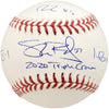 Shane Bieber Autographed Official MLB Baseball Cleveland Indians "2020 Triple Crown" With 3 Stats Beckett BAS Stock #185110