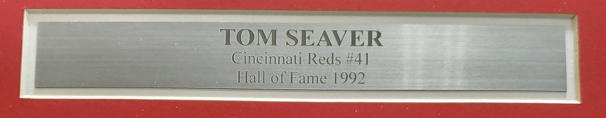 Cincinnati Reds Tom Seaver Autographed Framed St. Patrick's Day Majestic Cooperstown Jersey Size XL "1977-1982, No Hitter, HOF 92" Beckett BAS #T81658