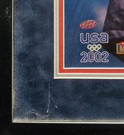 Apolo Anton Ohno Autographed Framed 16x20 Photo Team USA Winter Olympics Speed Skating Mounted Memories Holo SKU #189439