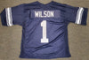 BYU Cougars Zach Wilson Autographed Navy Blue Jersey Beckett BAS Stock #191151