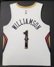 New Orleans Pelicans Zion Williamson Autographed Framed White Nike Swingman Jersey Fanatics Stock #191195