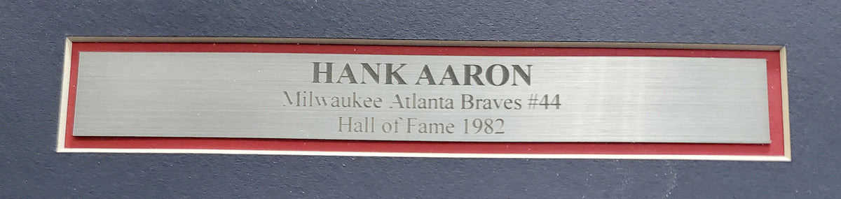 Hank Aaron Autographed Framed 10x30 Panoramic Photo Milwaukee Braves Fanatics Stock #191201