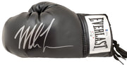 Mike Tyson Autographed Black Everlast Boxing Glove (Left Handed LH, Silver) Beckett BAS Stock #192608