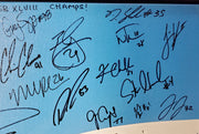 Seattle Seahawks Super Bowl XLVIII Champion Autographed Framed 20x30 Canvas Photo "SB XLVIII Champs!" With 42 Signatures Including Russell Wilson & Marshawn Lynch #/112 MCS Holo Stock #94470