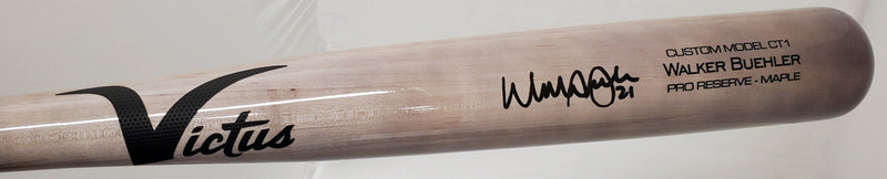 Walker Buehler Autographed Blonde Victus Game Model Bat Dodgers, Red Sox Beckett BAS QR Stock #193767