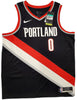 Portland Trail Blazers Damian Lillard Autographed Black Nike Jersey Size XL Beckett BAS Stock #195900