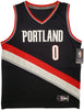 Portland Trail Blazers Damian Lillard Autographed Black Fanatics Jersey Size M Beckett BAS Stock #196412