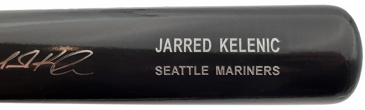 Jarred Kelenic Autographed Black Rawlings Game Model Bat Seattle Mariners Beckett BAS Stock #196501