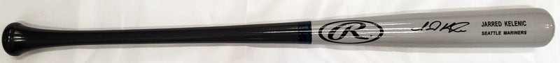 Jarred Kelenic Autographed Gray Rawlings Game Model Bat Seattle Mariners Beckett BAS Stock #196502