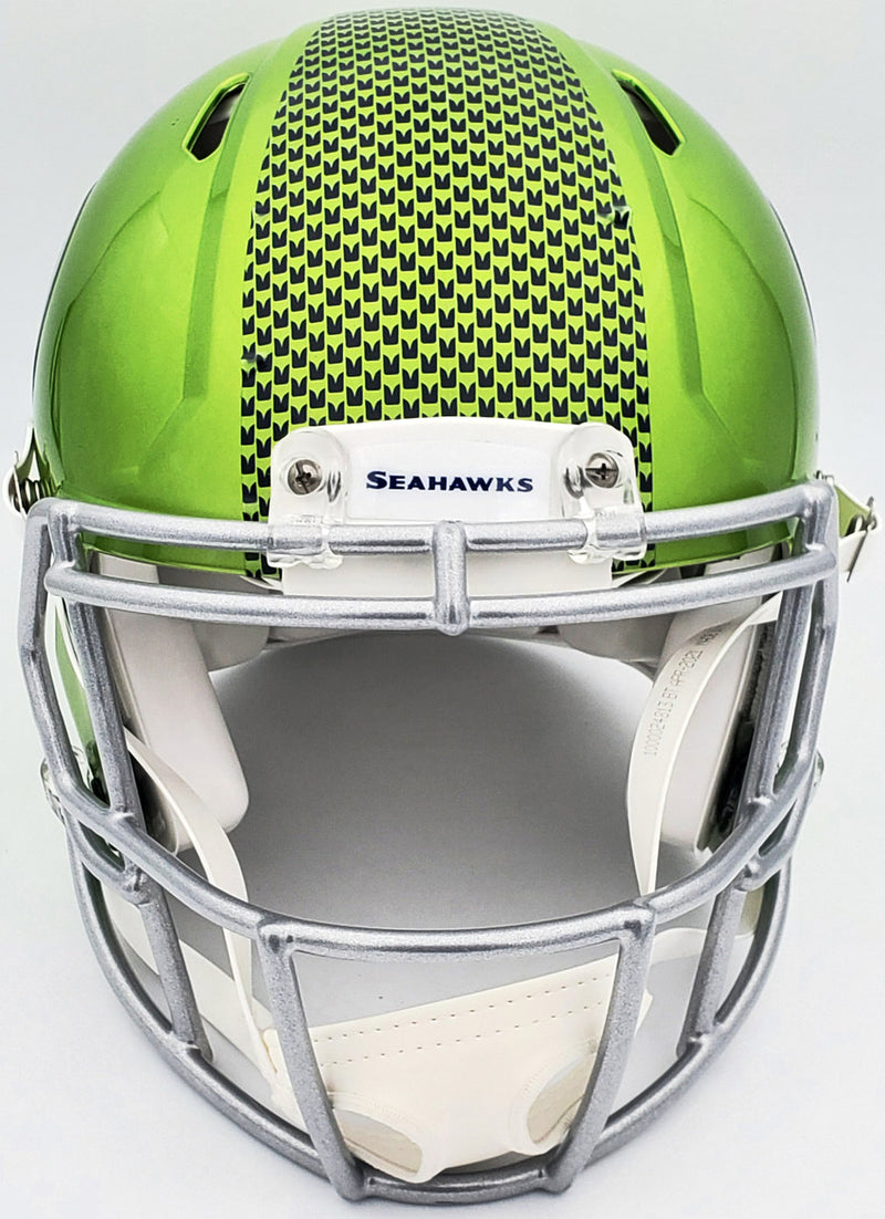 Seattle Seahawks Unsigned Green Flash Alternate Full Size Authentic Speed Helmet Stock #197054