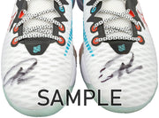 Giannis Antetokounmpo Autographed White Nike Immortality Shoes Miami Heat Size 13 Pair Beckett BAS QR Stock #197432