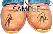 Giannis Antetokounmpo Autographed Crimson Nike Zoom Freak Shoes Bucks Size 16 Pair Beckett BAS QR Stock #197440