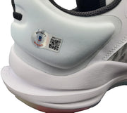 Giannis Antetokounmpo Autographed White Nike Immortality Shoes Miami Heat Size 13 Pair Beckett BAS QR Stock #197432