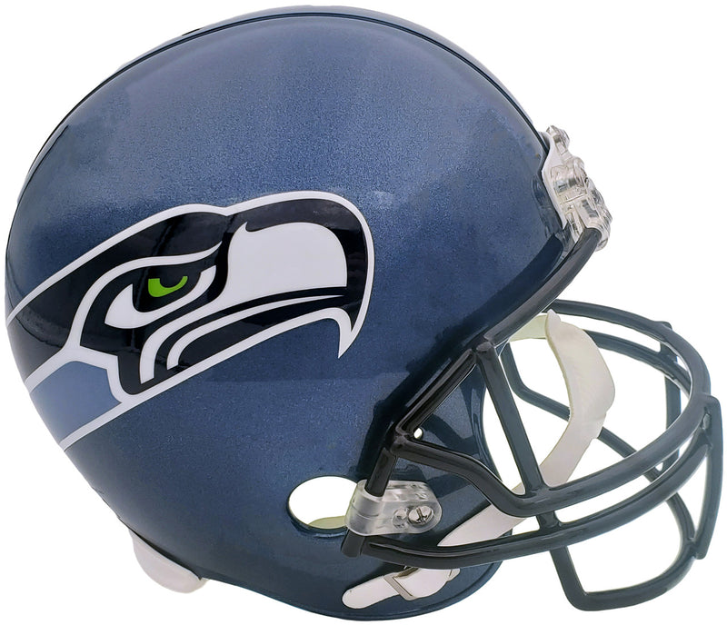 Unsigned Seattle Seahawks Blue Replica Throwback (2002-2011) Full Size Helmet Stock #90886