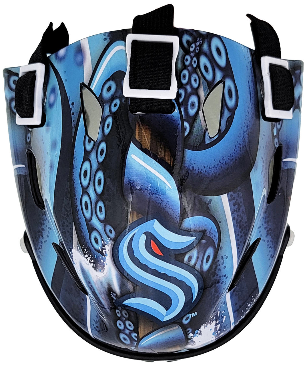 Seattle Kraken Unsigned Blue Franklin Mini Goalie Mask Stock #201702